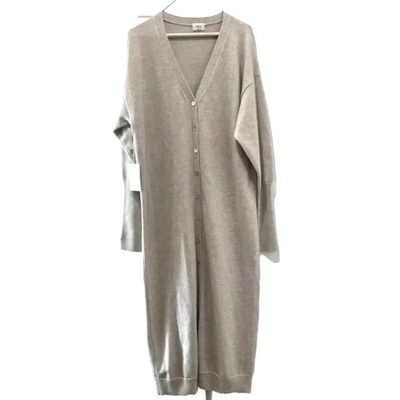 Wilfred Sweaters - New Aritzia Wilfred Women's L Utopia Button Up Sweater Dress Heather Merino Wool